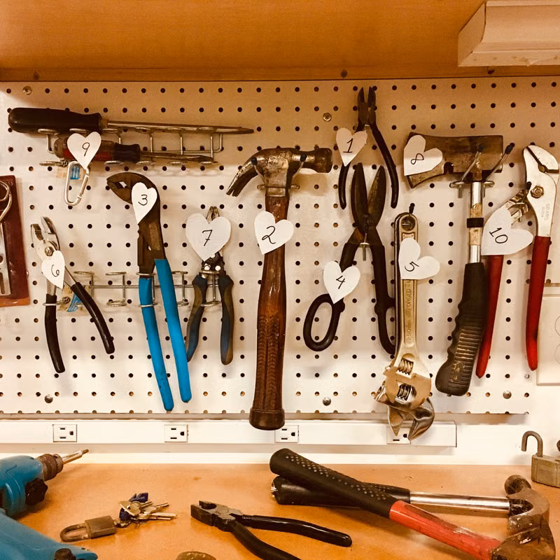 Handyman with tools portrait
